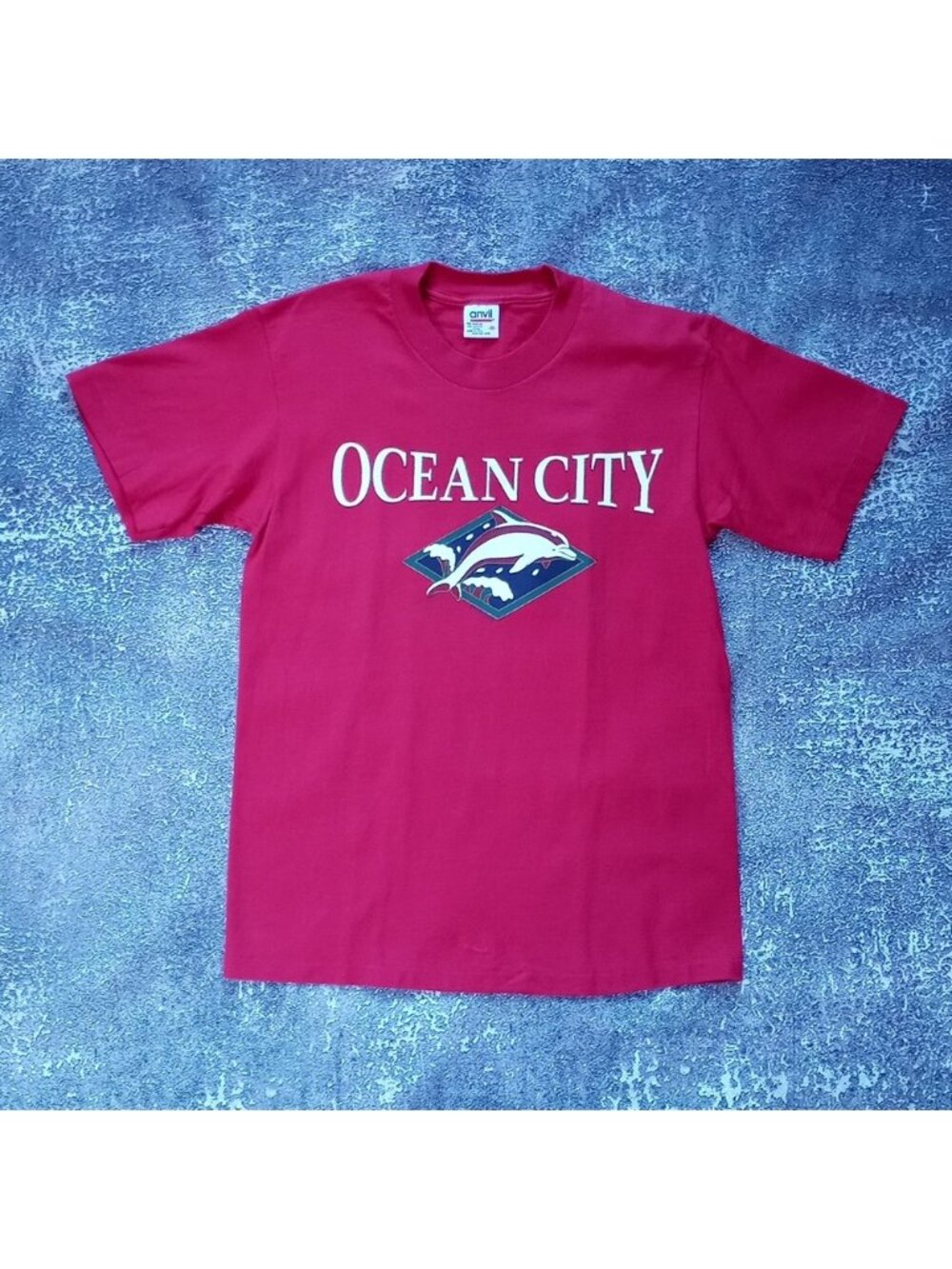 Vintage 90s Ocean City Dolphin Graphic Single Stitch T-Shirt